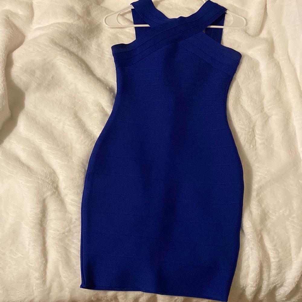 blue bandaid dress
